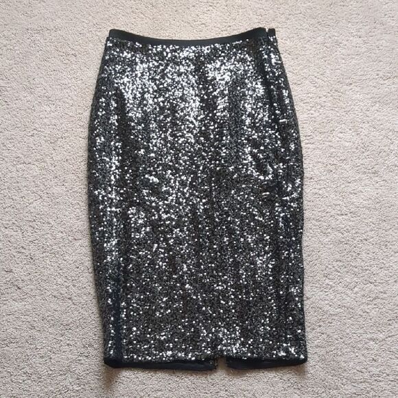 Express Sequined Pencil Skirt Size 4 - Picture 1 of 7
